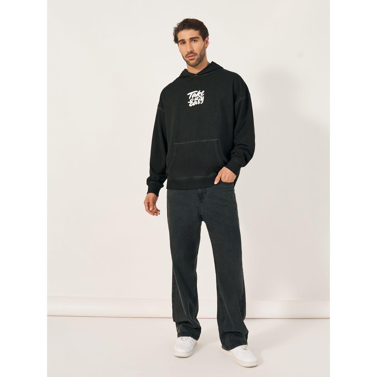 Styli Acid Washed Slogan Print Oversized Hoodie-men-winterwear-hoodiesandsweatshirts-image-2