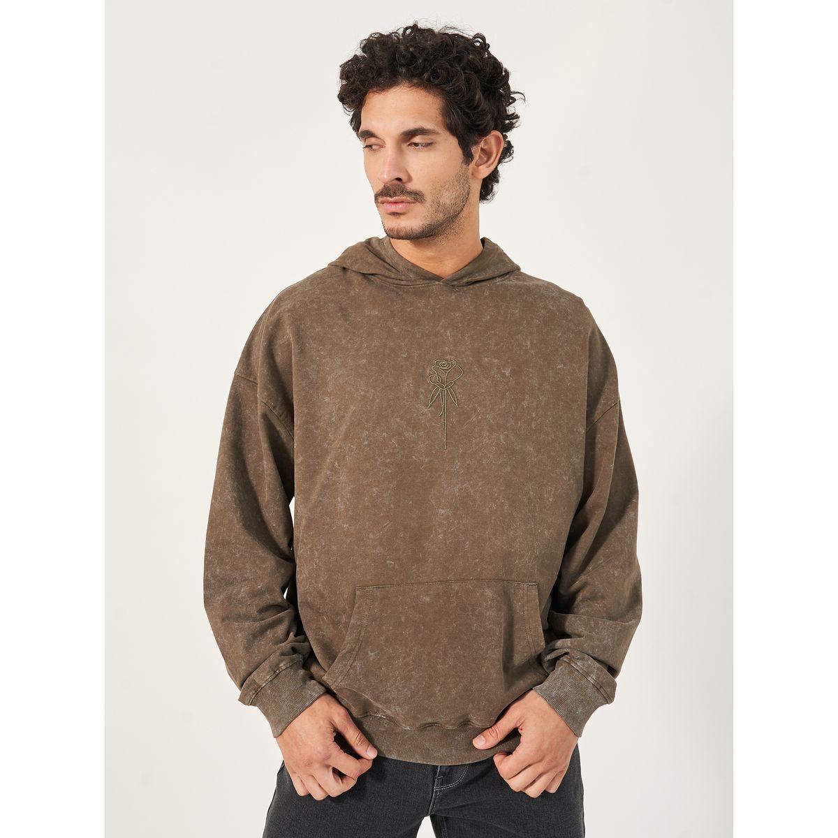 Styli Acid Washed Oversized Hoodie with Rose Embroidery Detail-men-winterwear-hoodiesandsweatshirts-image-1