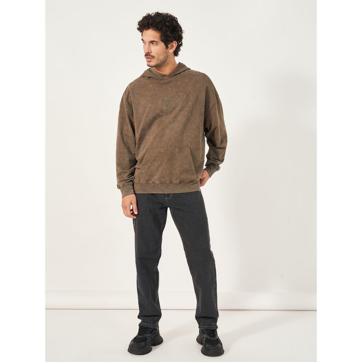 Styli Acid Washed Oversized Hoodie with Rose Embroidery Detail-men-winterwear-hoodiesandsweatshirts-image-2