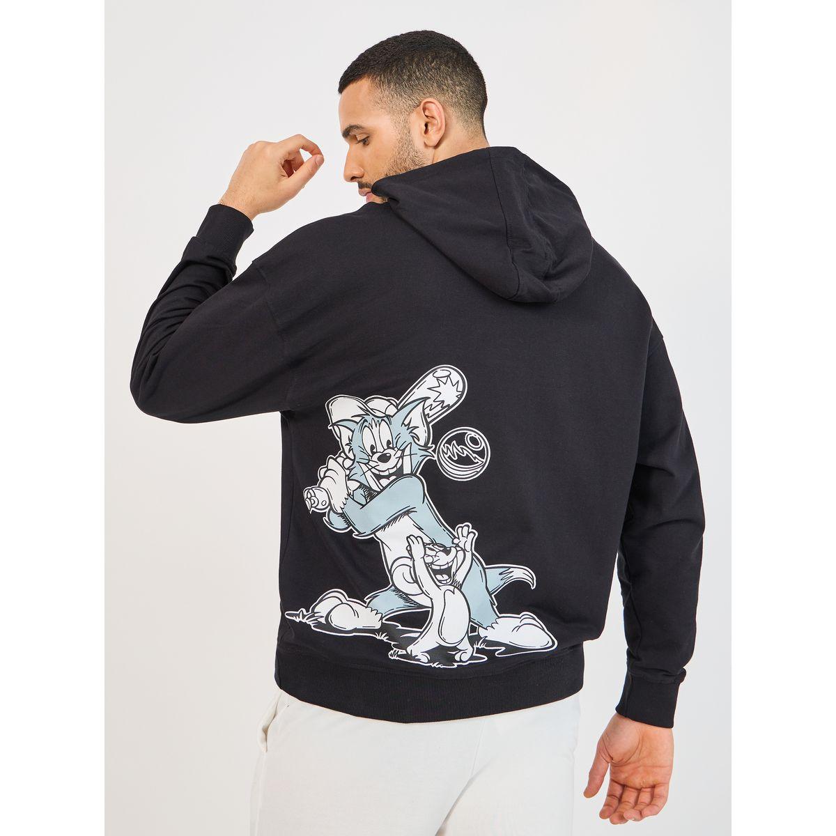 هودي فضفاض بطبعة توم آند جيري-men-winterwear-hoodiesandsweatshirts-image-1