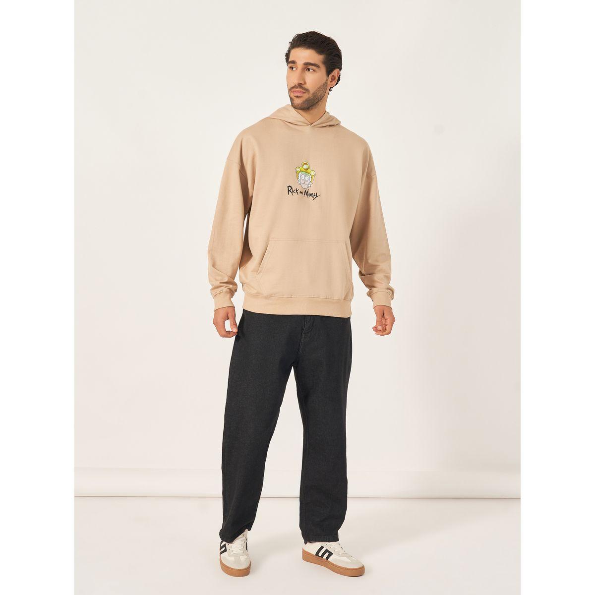 Styli Rick & Morty Character Print Oversized Hoodie-men-winterwear-hoodiesandsweatshirts-image-2