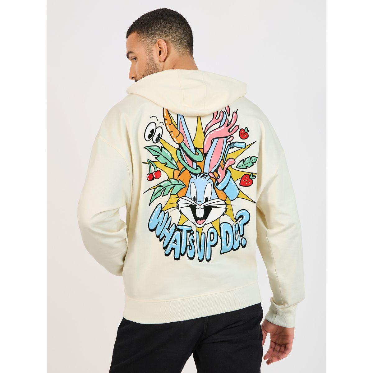 Styli Looney Tunes Character Print Oversized Hoodie-men-winterwear-hoodiesandsweatshirts-image-1