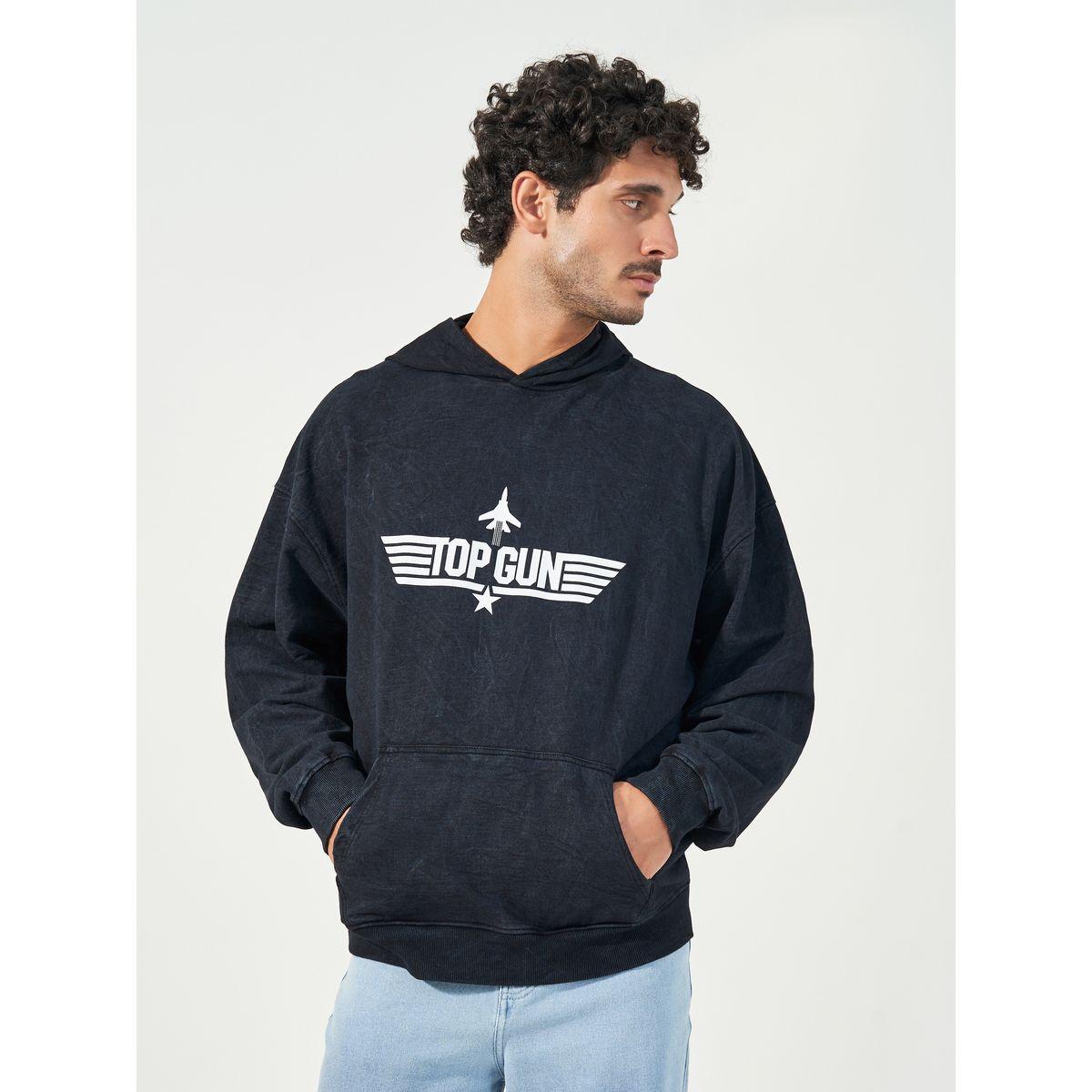 Styli Top Gun Graphic Print Oversized Hoodie-men-winterwear-hoodiesandsweatshirts-image-1