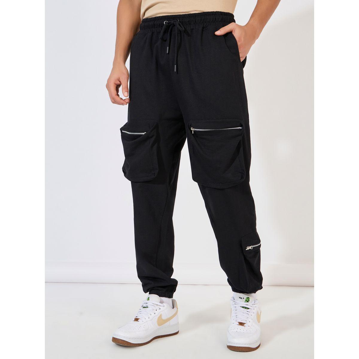Styli Oversized Utility Cargo Joggers with Zip Pockets-men-clothing-bottoms-joggers-image-1
