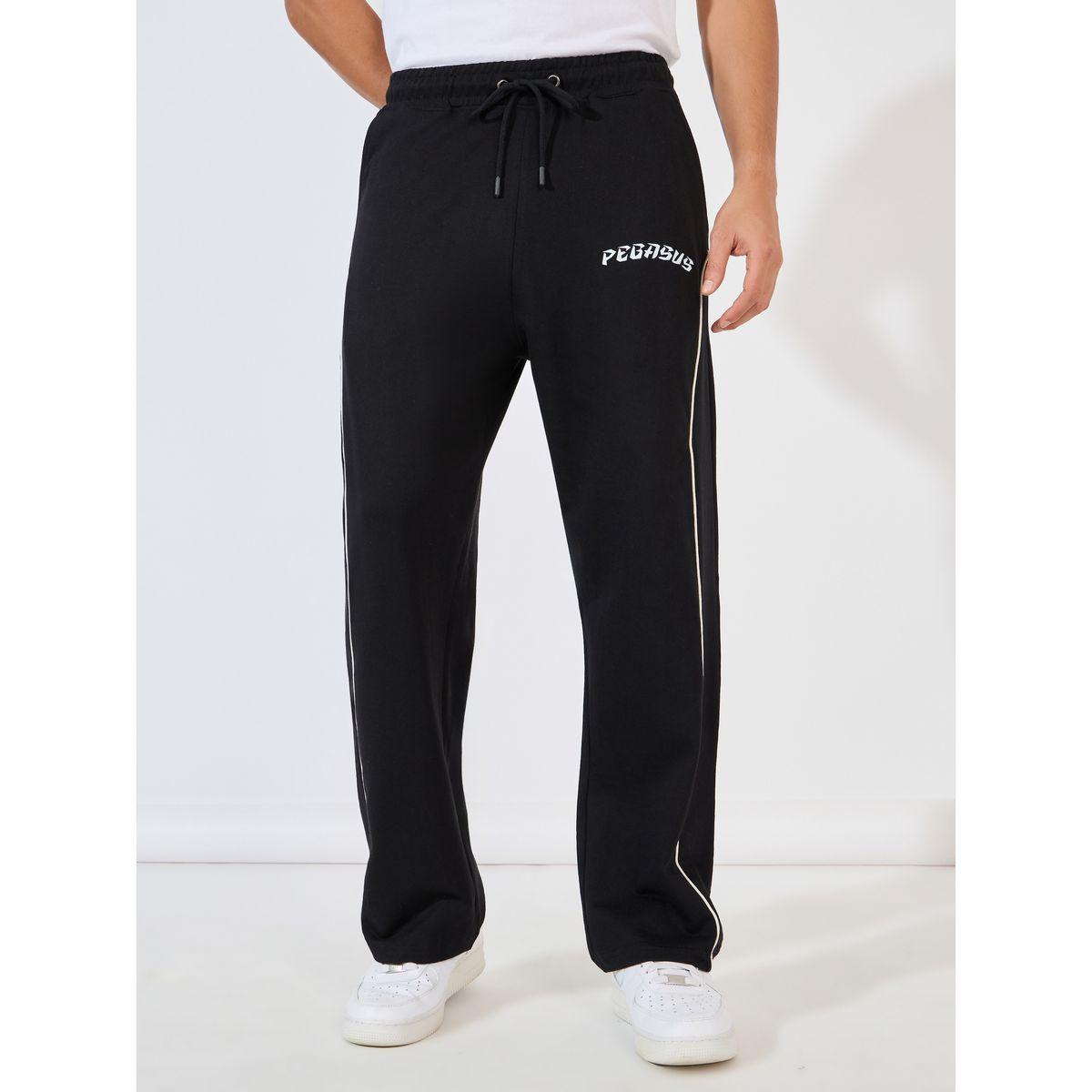 Styli Piping Detail Oversized Open Hem Joggers-men-clothing-bottoms-joggers-image-1