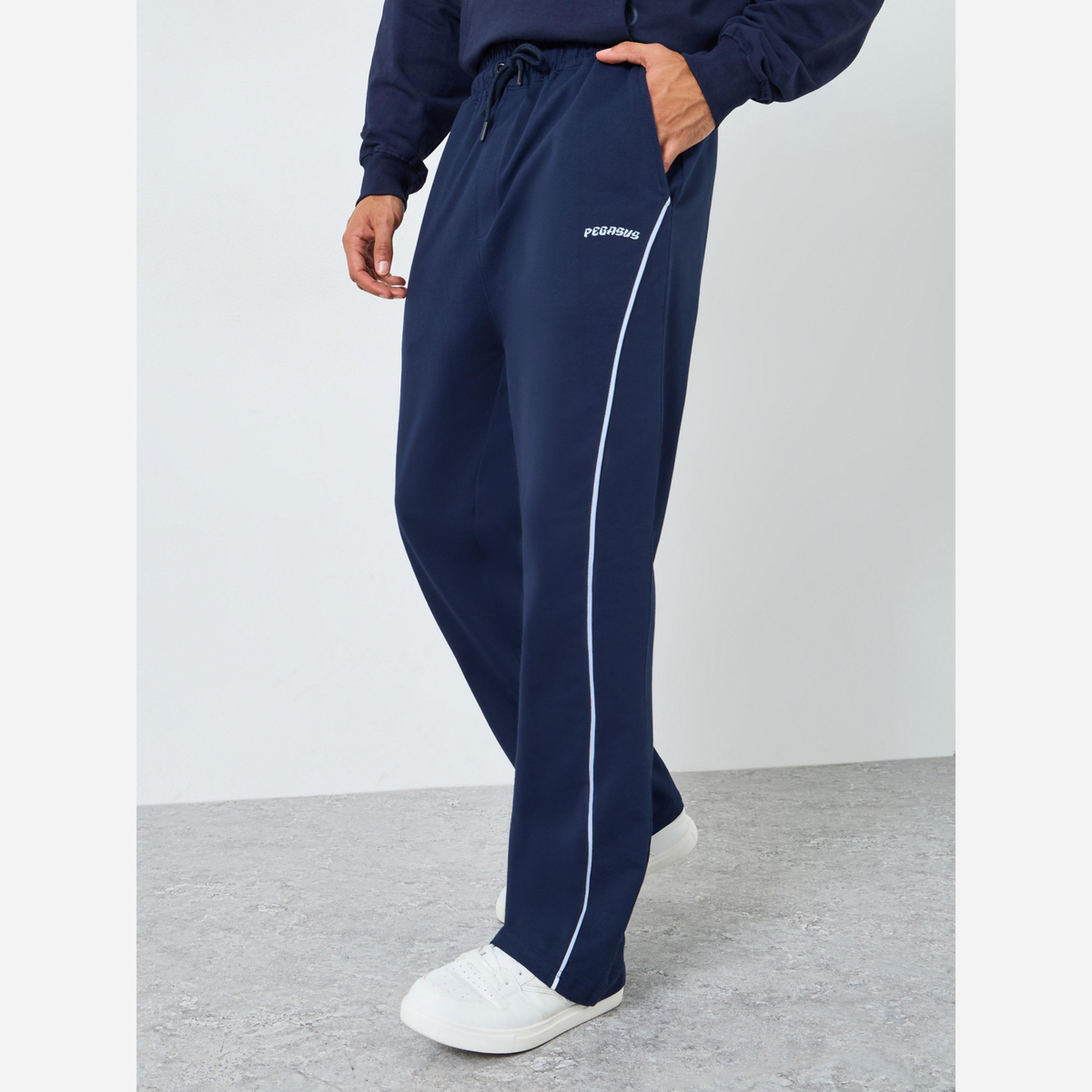 Styli Men Piping Detail Oversized Open Hem Joggers-men-clothing-bottoms-joggers-image-1
