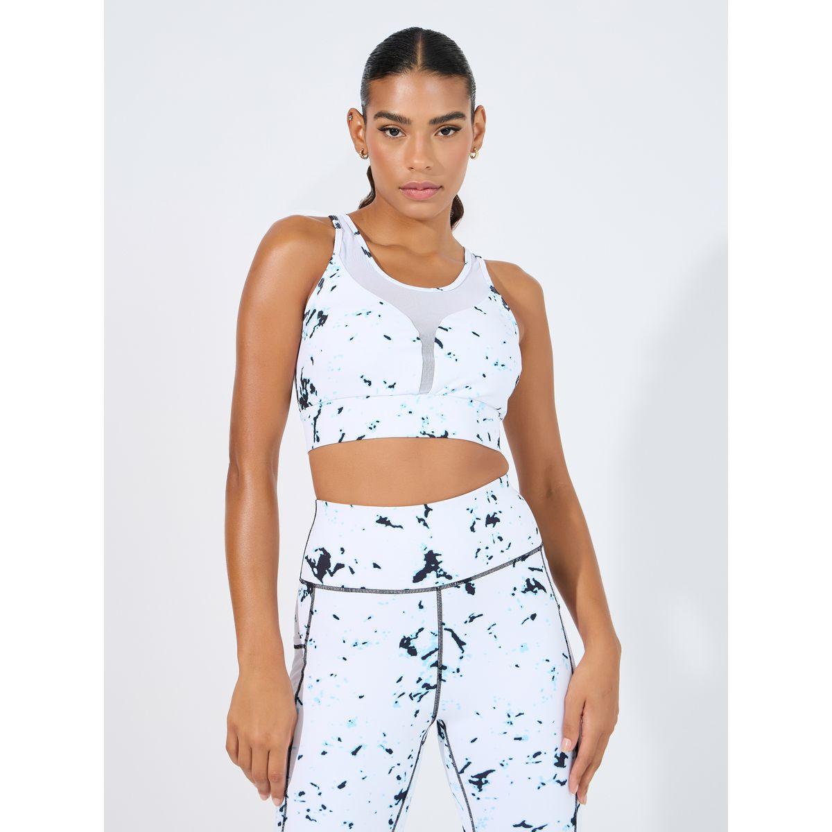 Styli Active Tie Dye Contrast Stitch Detail Mesh Insert Sports Bra & Mesh Pocket Leggings Set-sports-women-clothing-trackpantsandtracksuits-image-2