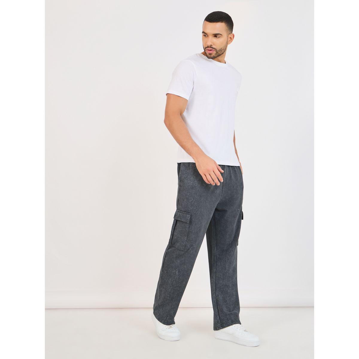 Styli Acid Wash Cargo Pocket Oversized Open Hem Joggers-men-clothing-bottoms-joggers-image-2
