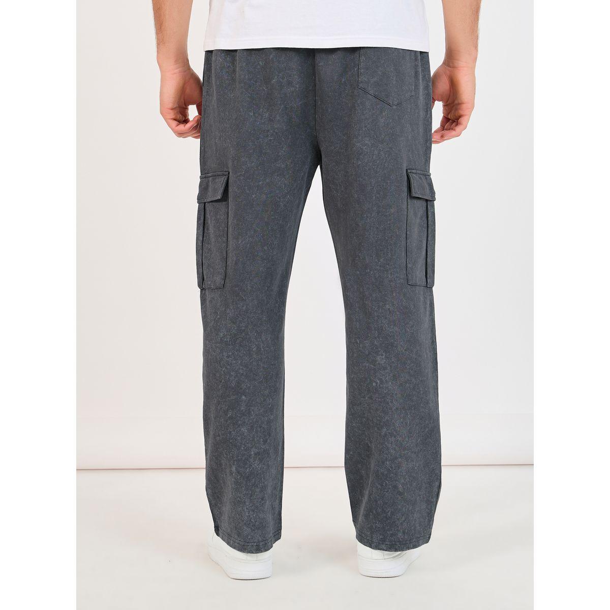 Styli Acid Wash Cargo Pocket Oversized Open Hem Joggers-men-clothing-bottoms-joggers-image-4