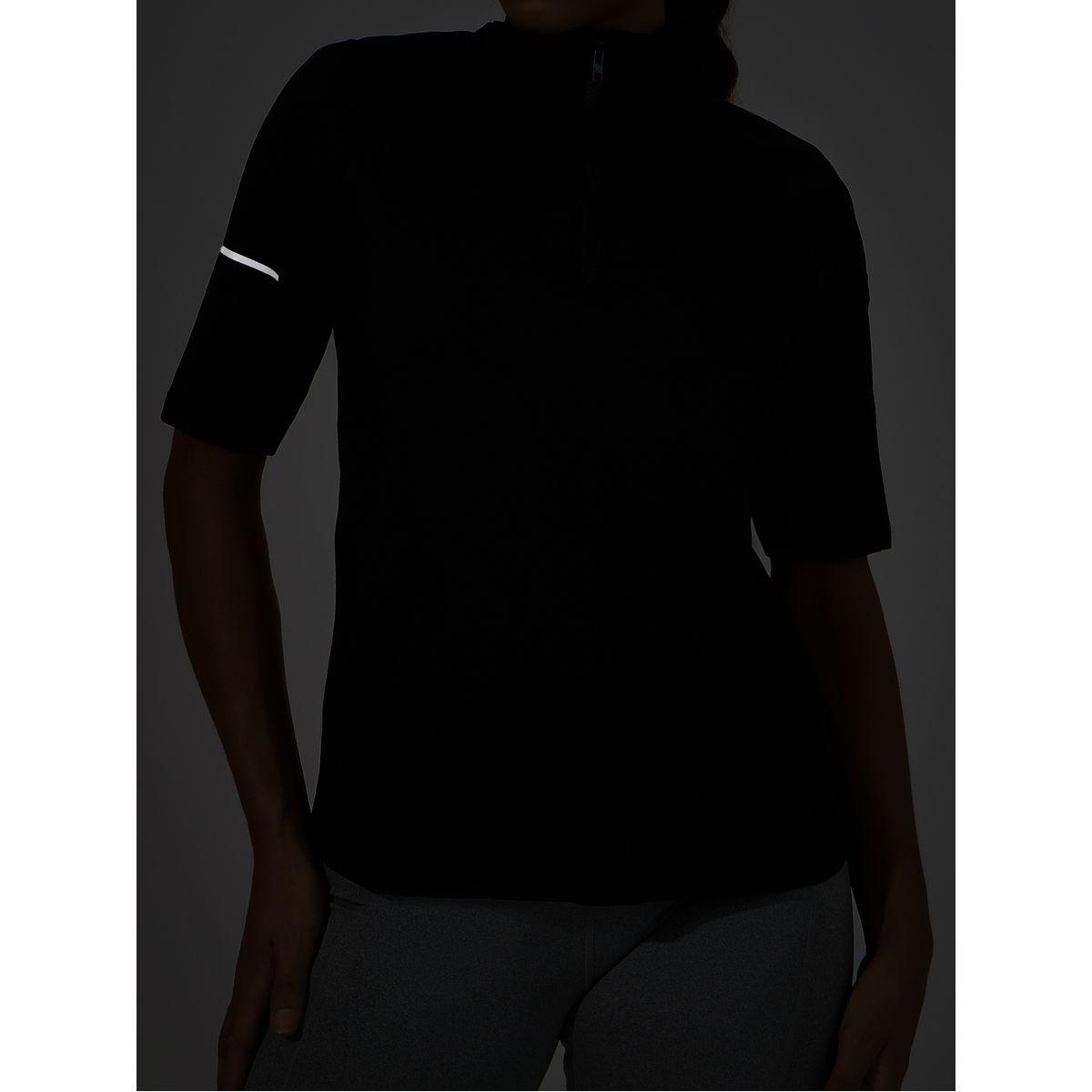 Styli Active Sleeve Reflective Striped Half Zip Up Short Sleeve Top-women-clothing-sportswearandactivewear-tshirtsandvests-image-6