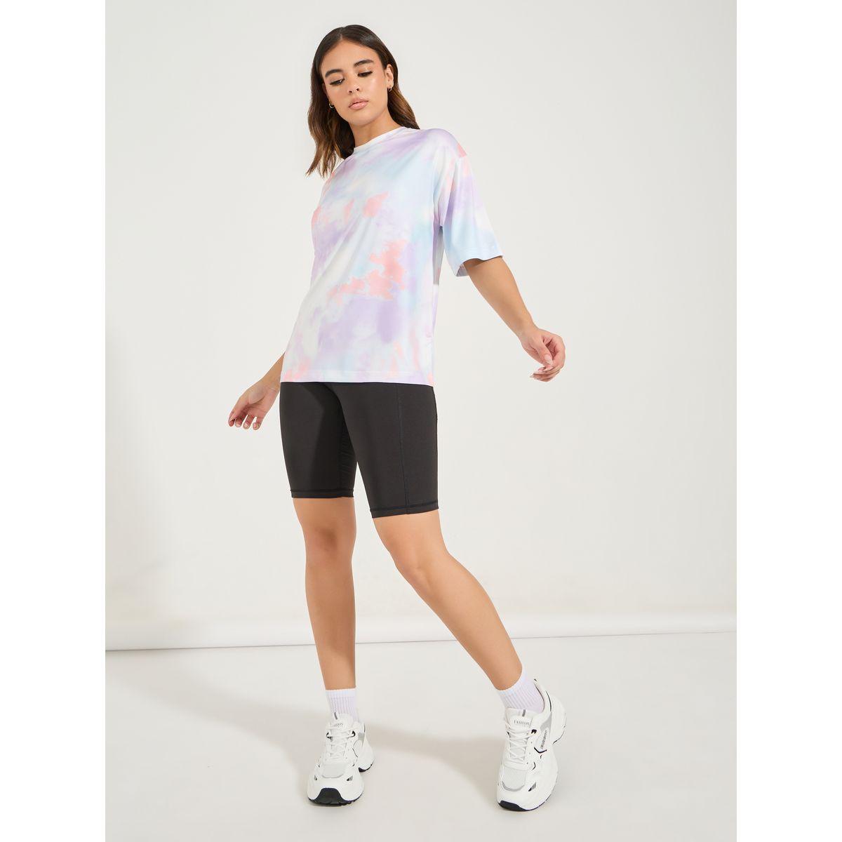 Styli Active Tie Dye Boxy Fit Short Sleeve Top-women-clothing-sportswearandactivewear-tshirtsandvests-image-2