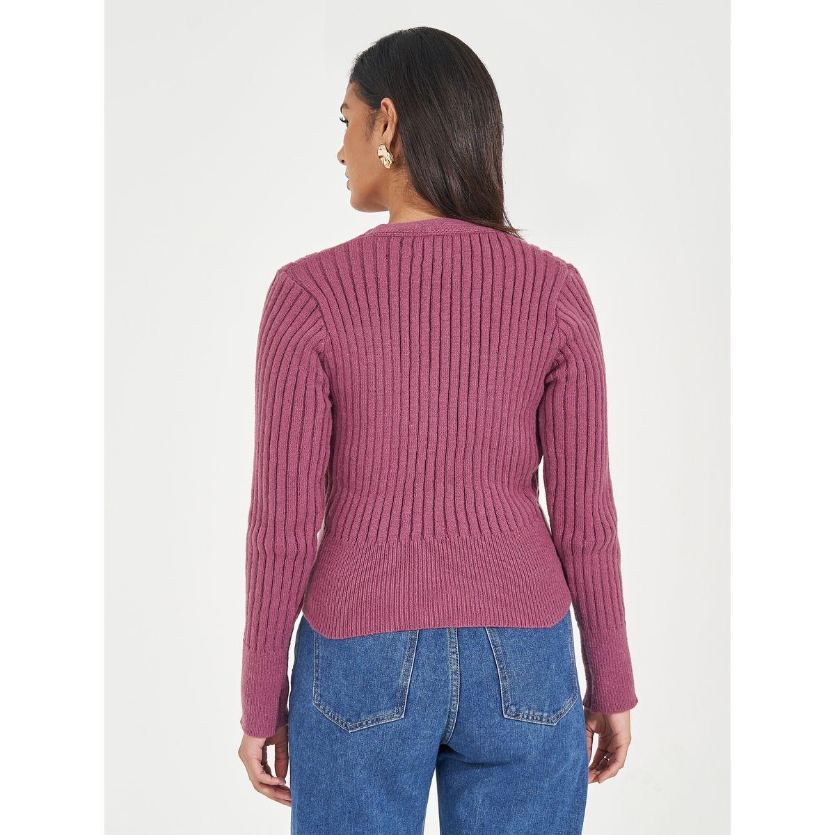 بلوزة مضلعة بتفاصيل محبوكة مع أربطة-women-clothing-shirtsandblouses-blouses-image-4
