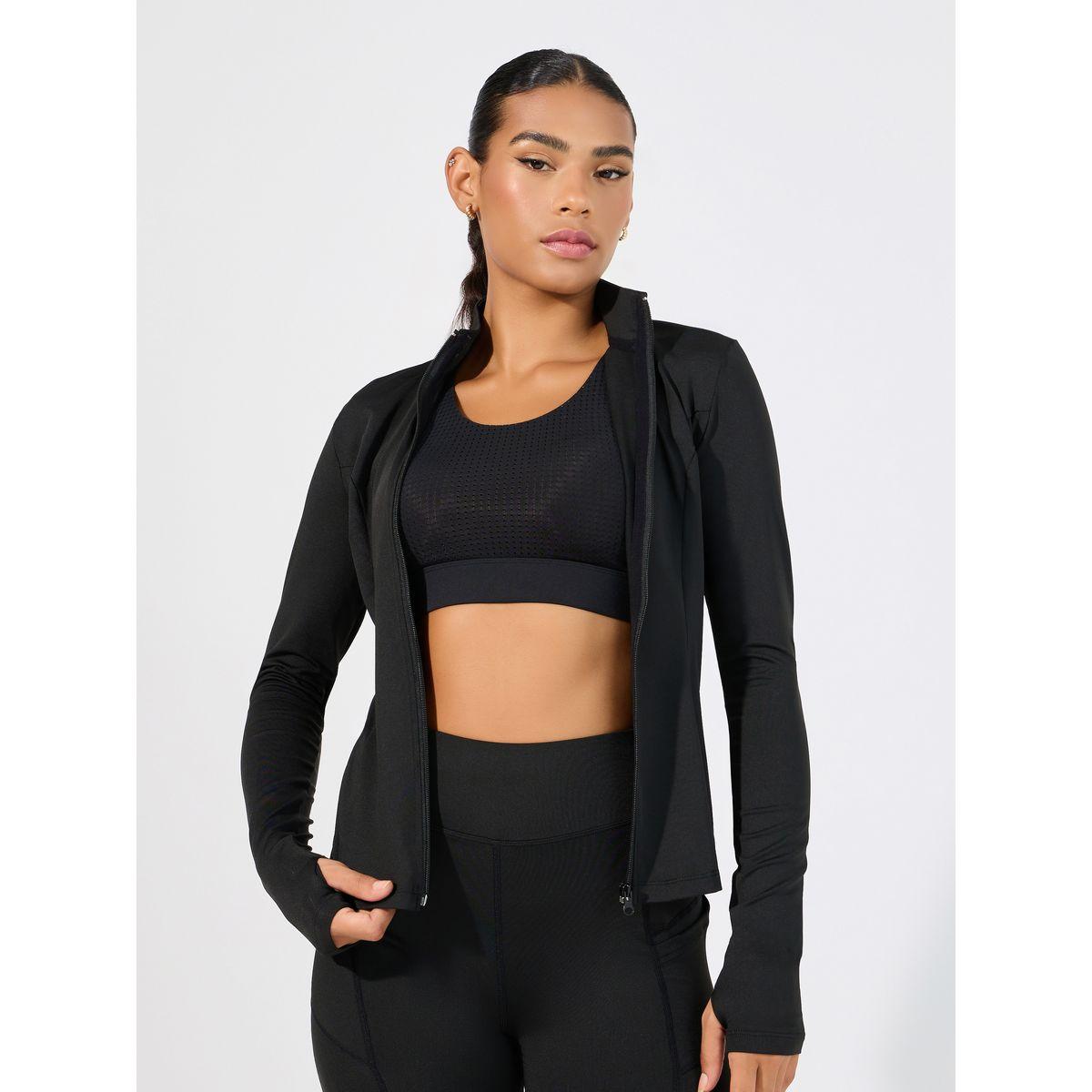 Styli Active Multiple Placement Reflective Dot Detail Zip Up Jacket & Leggings Set-women-clothing-sportswearandactivewear-trackpantsandtracksuits-image-3