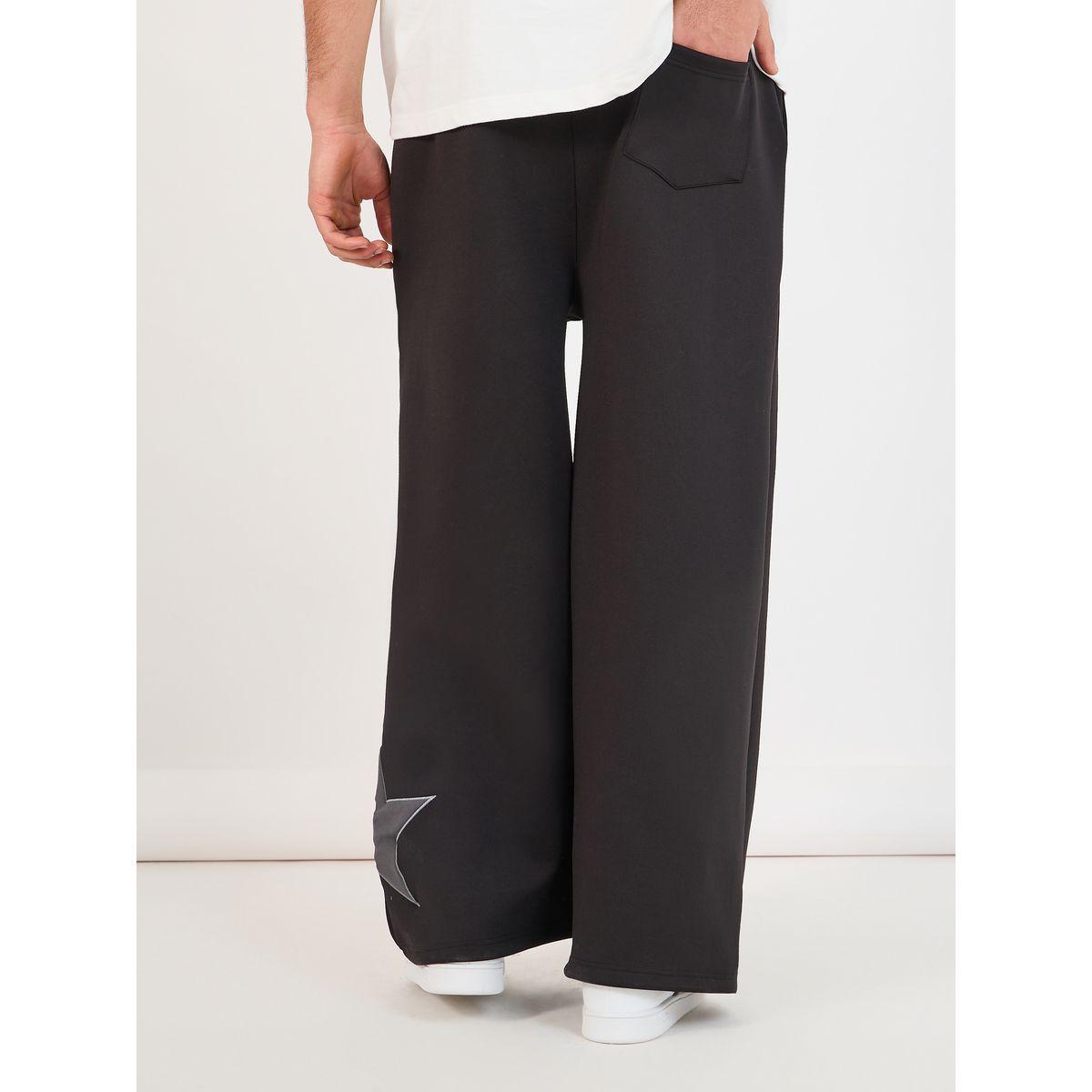Styli Wide Leg Contrast Star Patch Scuba Joggers-men-clothing-bottoms-joggers-image-5