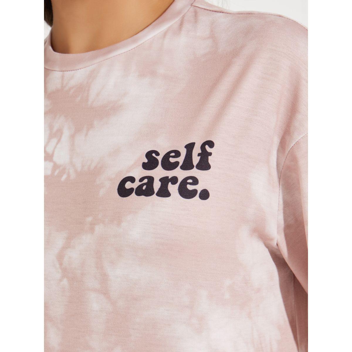 Styli Elevate Tie-Dye Printed T-Shirt & Cuffed Joggers Co-Ords-women-clothing-coordsets-image-4