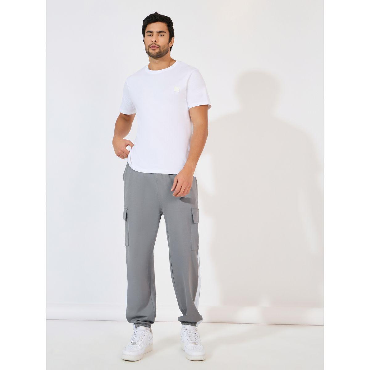 Styli Contrast Panel Oversized Joggers with Cargo Pocket-men-clothing-bottoms-joggers-image-2