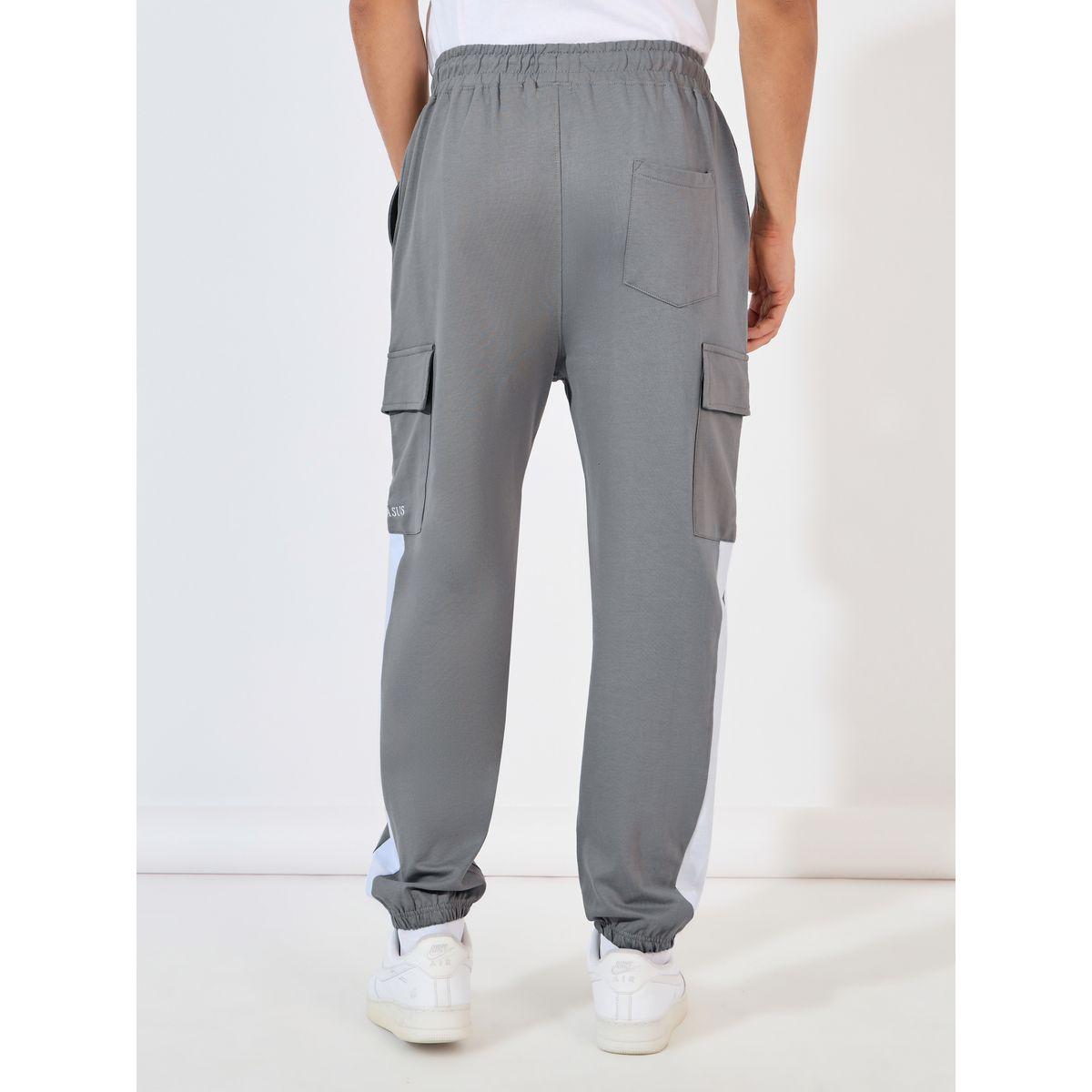 Styli Contrast Panel Oversized Joggers with Cargo Pocket-men-clothing-bottoms-joggers-image-5