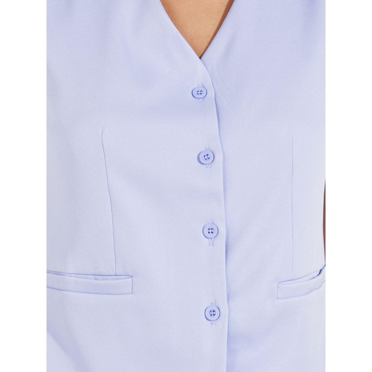 Styli V Neck Buttoned Tailored Waistcoat-women-clothing-shirtsandblouses-blouses-image-4