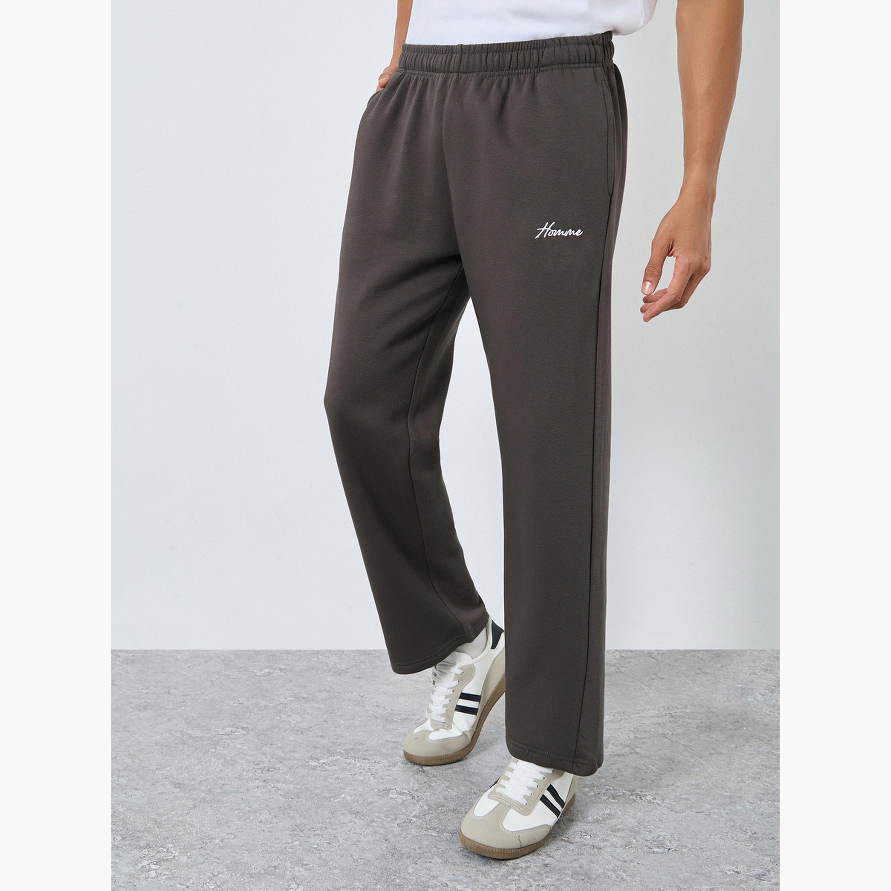 Styli Men Brown Relaxed Open Hem Jogger-men-clothing-bottoms-joggers-image-1