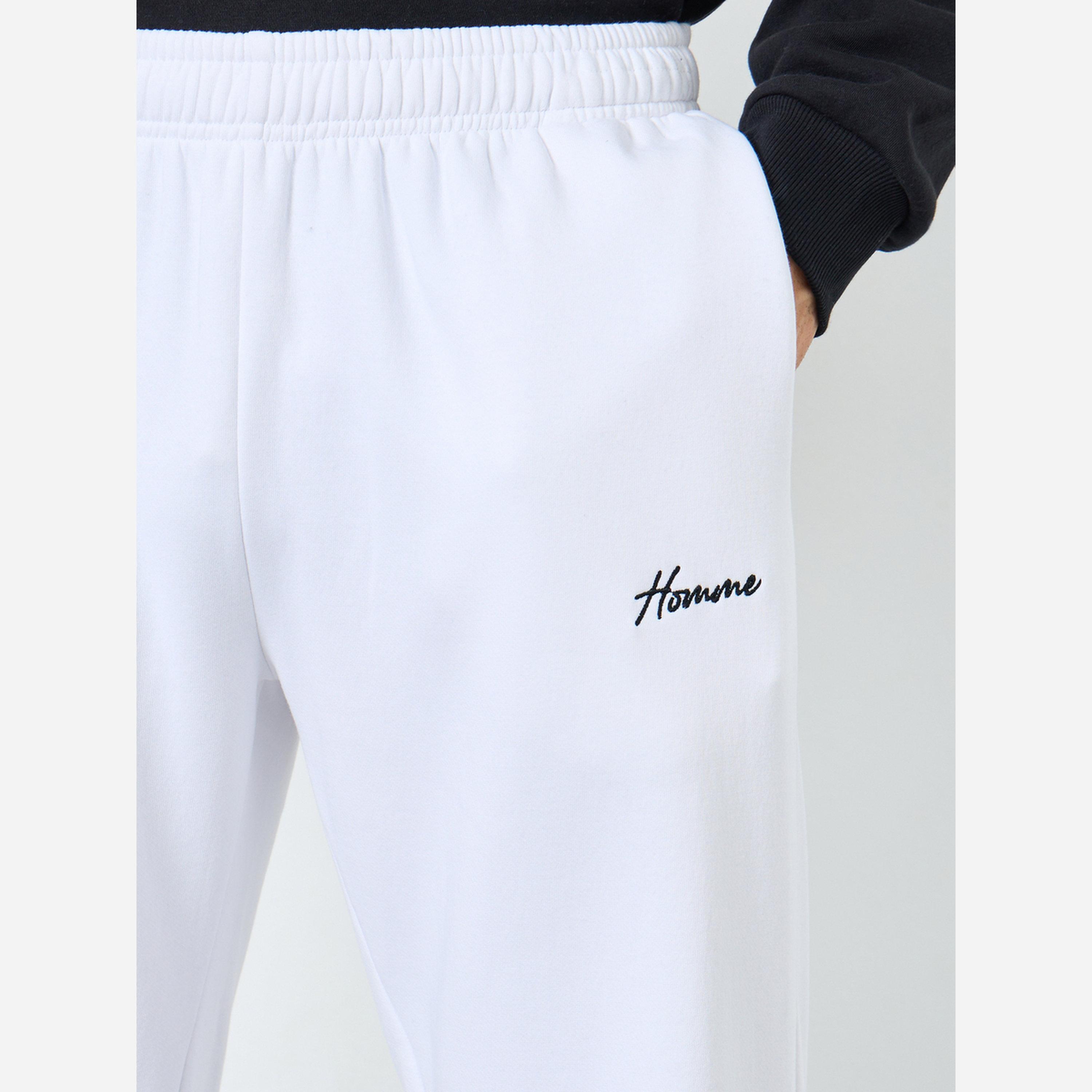 Styli Men Relaxed Open Hem Joggers with Embroidery-men-clothing-bottoms-joggers-image-4