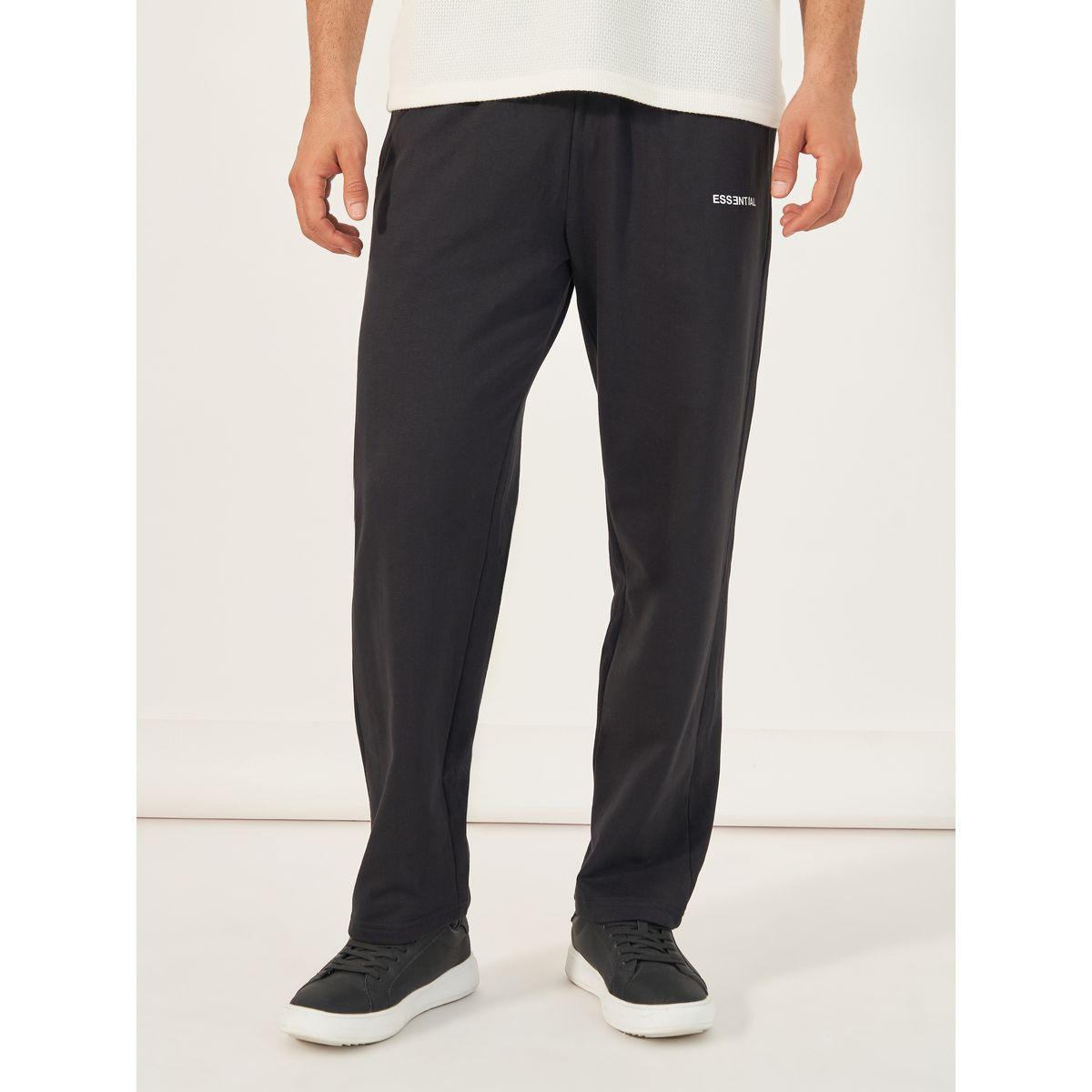 Styli Essential Print Relaxed Fit Open Hem Joggers-men-clothing-bottoms-joggers-image-1