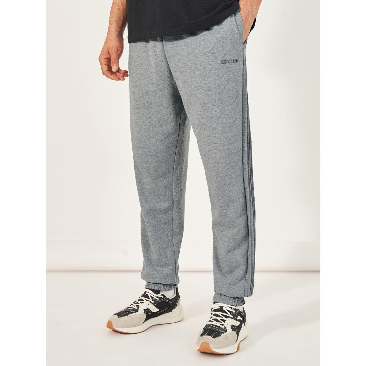 Side Pintucks Oversized Joggers with Embroidered Detail-men-clothing-bottoms-joggers-image-1