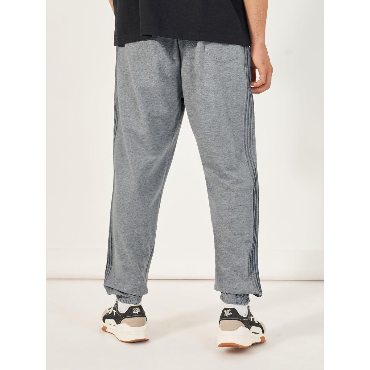 Side Pintucks Oversized Joggers with Embroidered Detail-men-clothing-bottoms-joggers-image-5