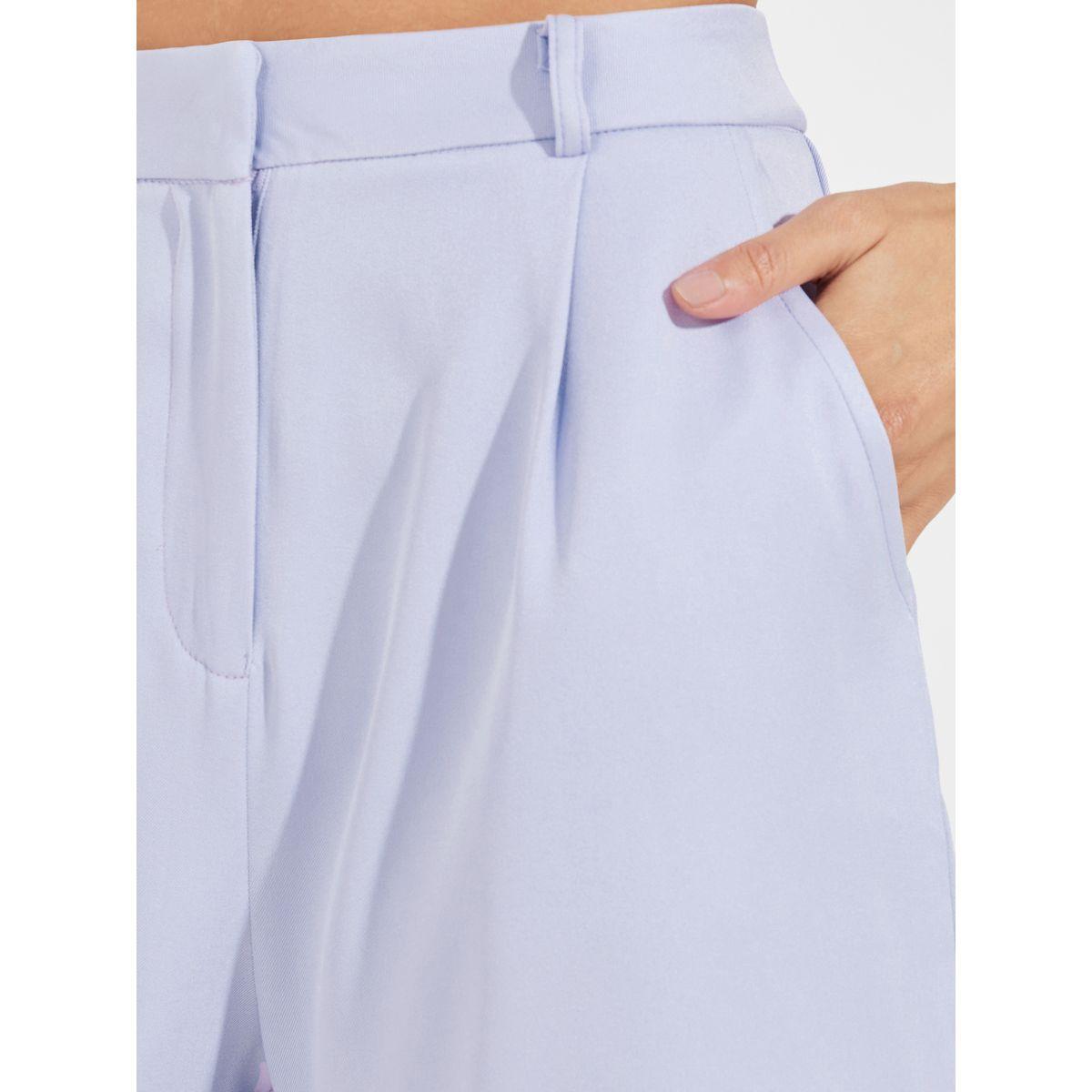 شورت سادة بخصر عالي مع فتحات حزام-women-clothing-bottoms-shorts-image-3