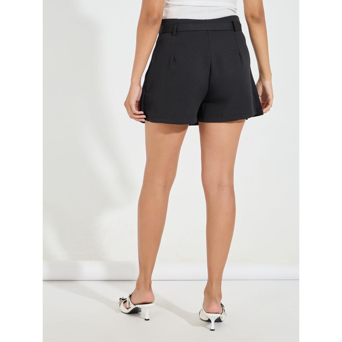 Styli Solid Skorts with Belt Design-women-clothing-bottoms-shorts-image-4