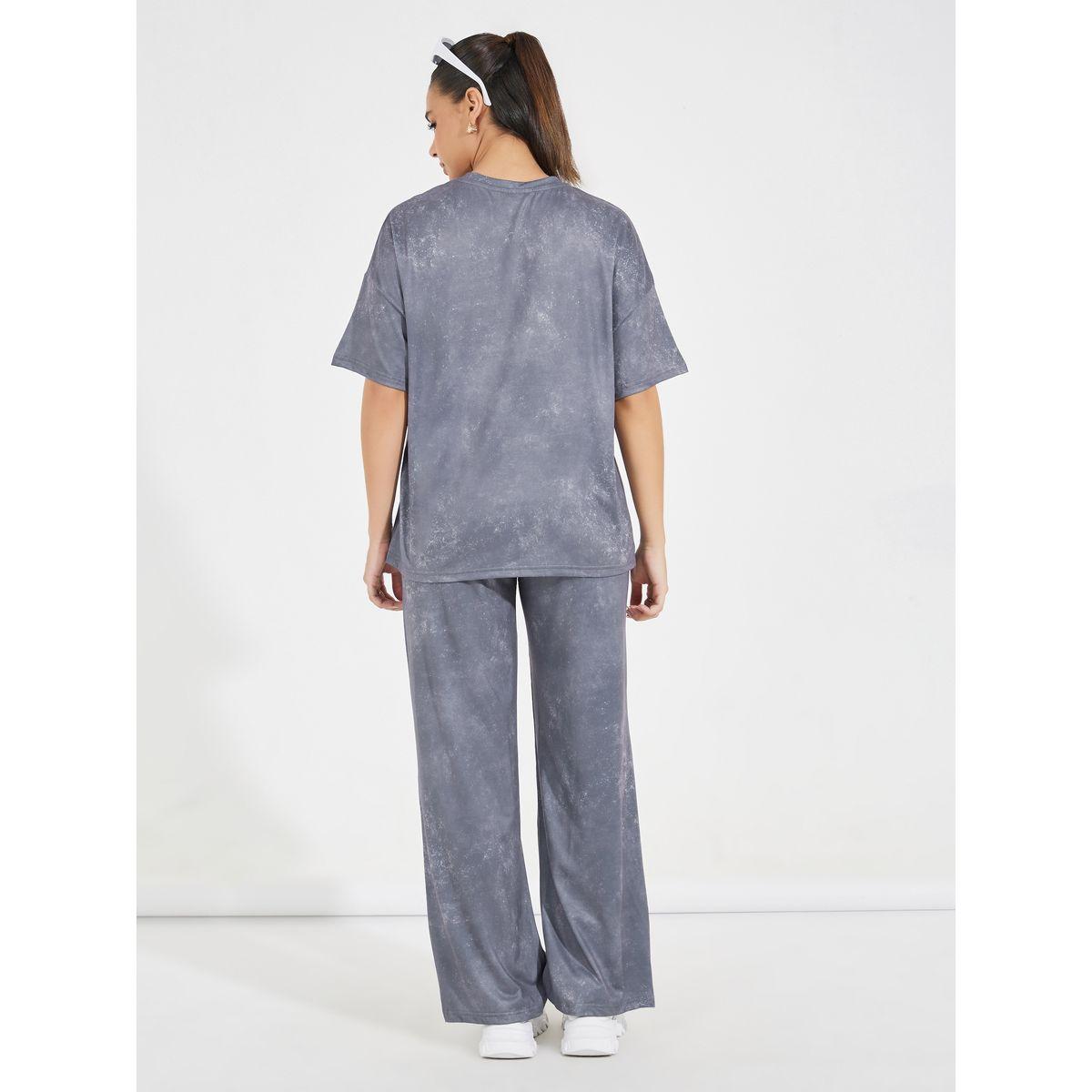 Styli Acid Washed Oversized T-Shirt & Pants Co-Ords-women-clothing-coordsets-image-6