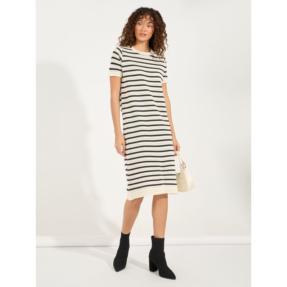 فستان مخطط محبوك بطول الركبة-women-clothing-dresses-image-1
