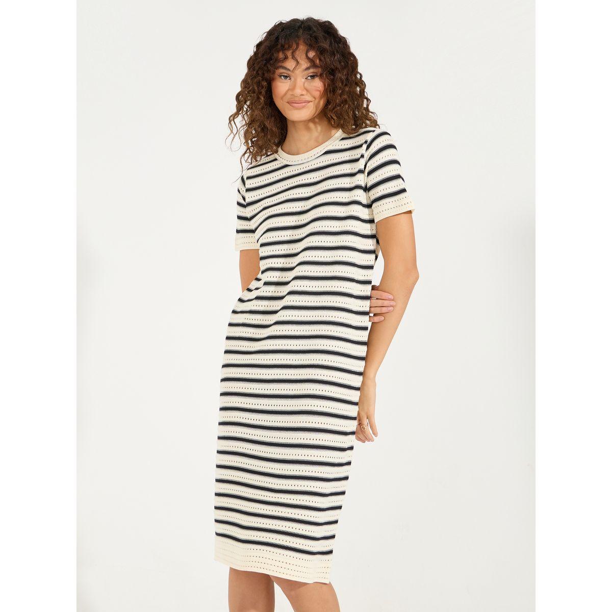 فستان مخطط محبوك بطول الركبة-women-clothing-dresses-image-2