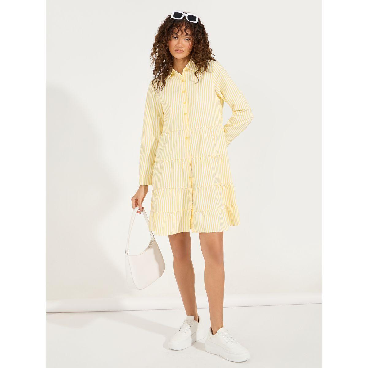 Styli Striped Button Down Shirt Mini Dress-women-clothing-dresses-image-4