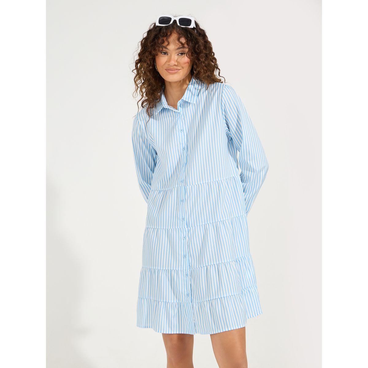 Styli Striped Button Down Shirt Mini Dress-women-clothing-dresses-image-5
