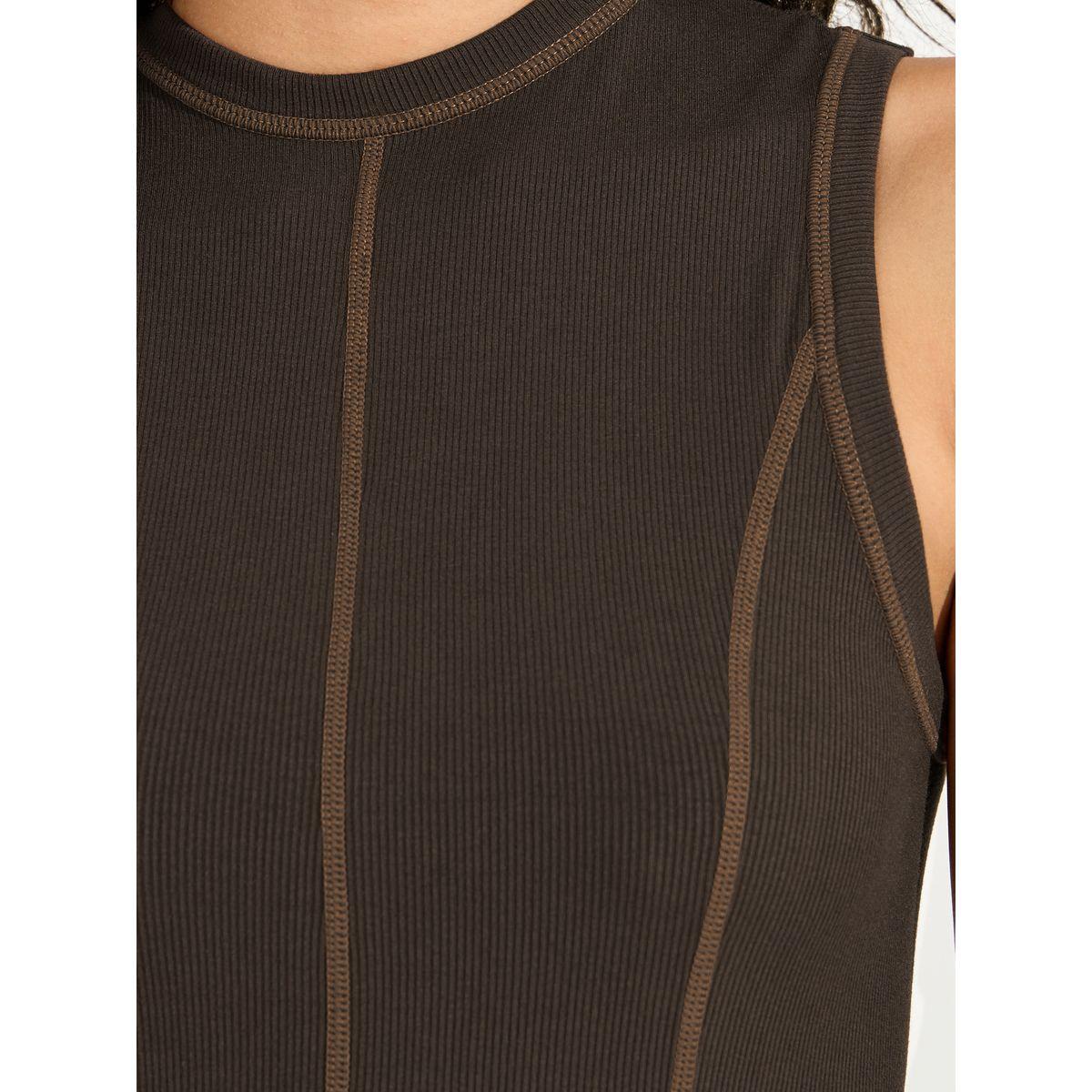 Styli Overlock Seam Detail Ribbed Midi Dress-women-clothing-dresses-image-3