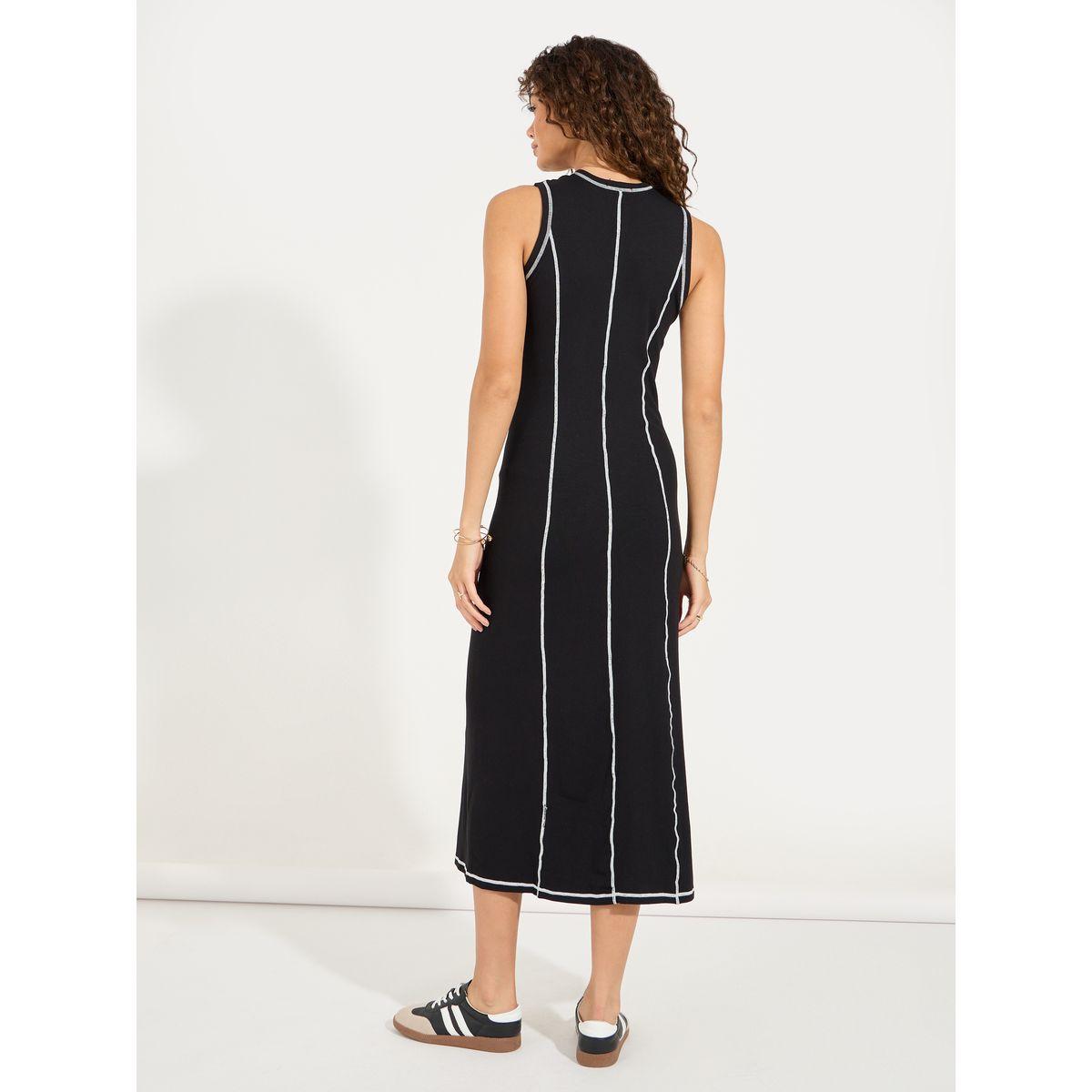 فستان ميدي مضلع مزين بدرزات-women-clothing-dresses-image-6