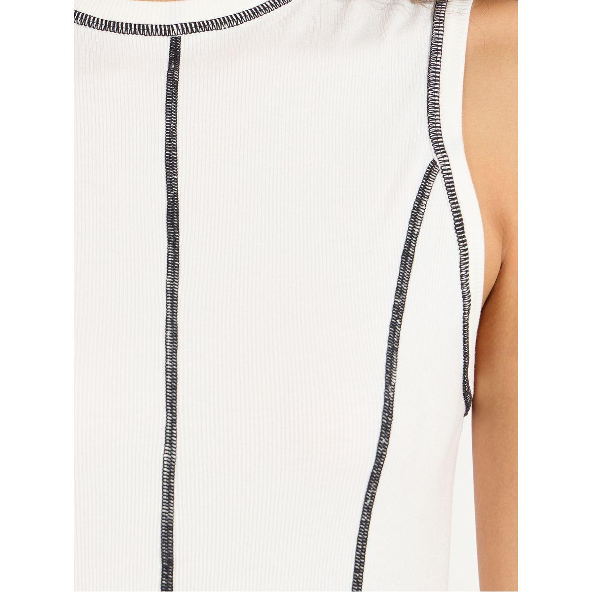 Styli Overlock Seam Detail Ribbed Midi Dress-women-clothing-dresses-image-3