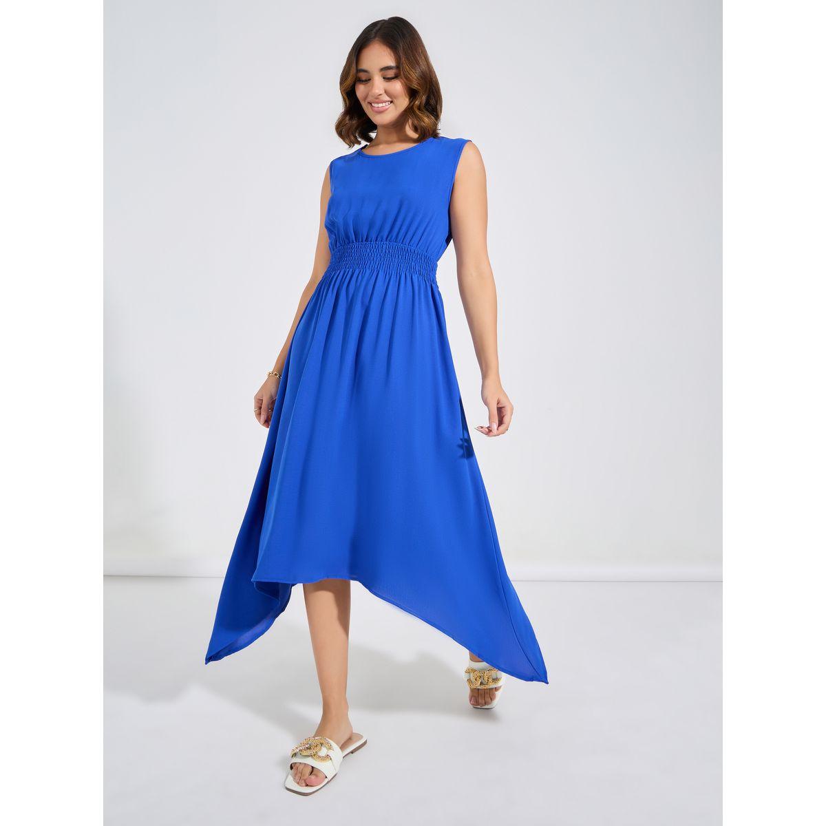 Styli Asymmetric Hem Dress & Hooded Abaya Modest Set-women-arabicclothing-sets-image-5