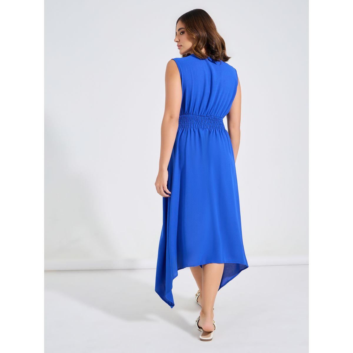 Styli Asymmetric Hem Dress & Hooded Abaya Modest Set-women-arabicclothing-sets-image-6