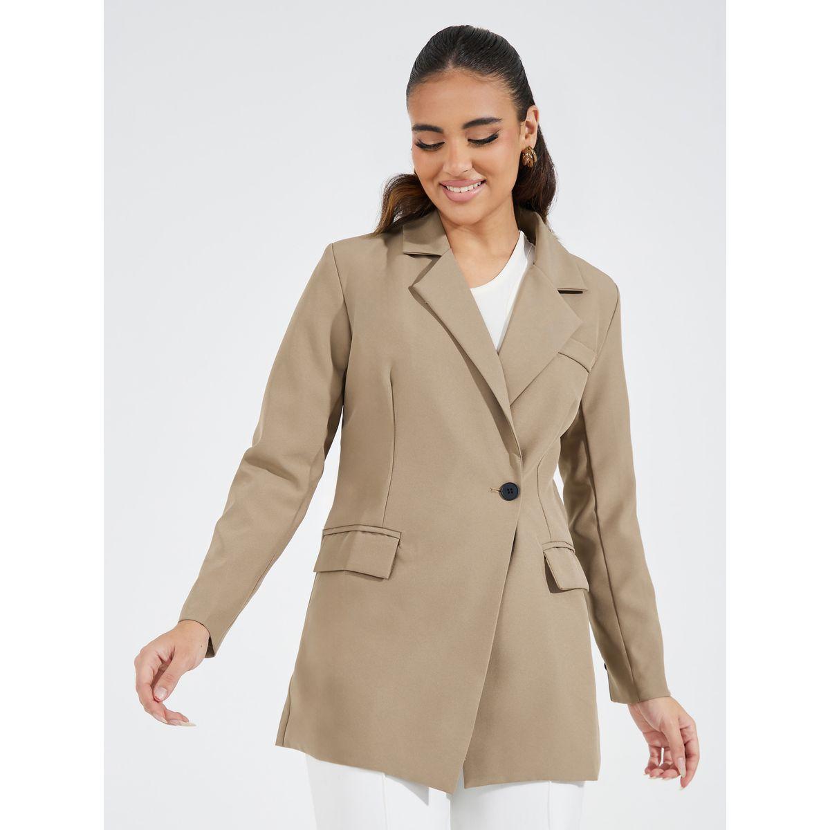 Styli Regular Fit Longline Blazer-women-clothing-coatsandjackets-blazers-image-2