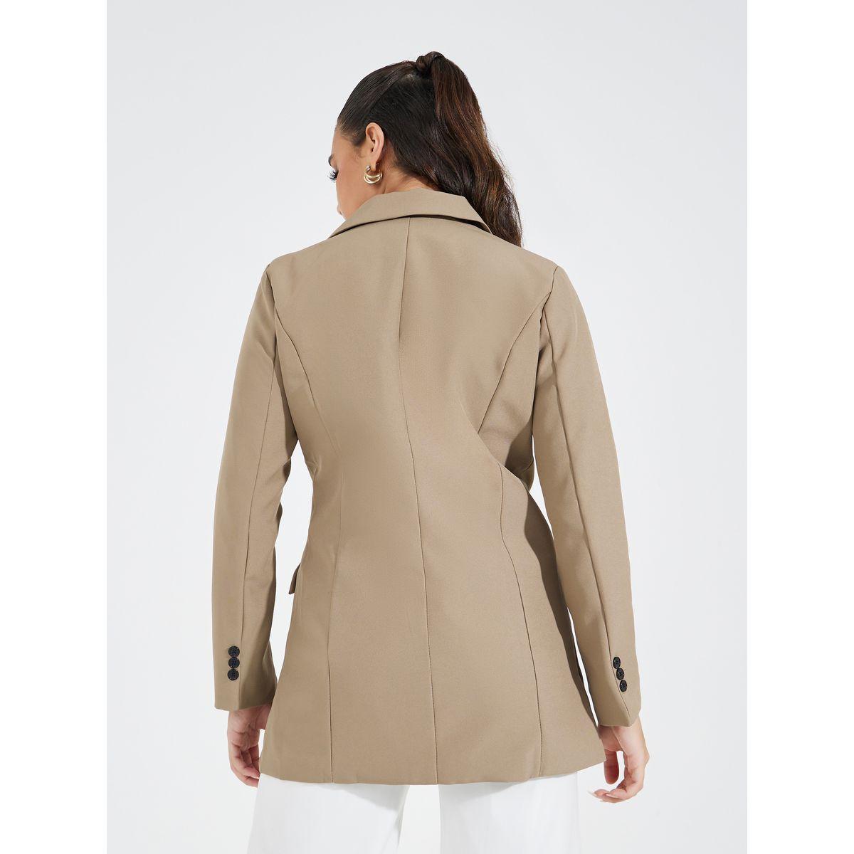 بليزر طويل بقصة عادية وزر إغلاق-women-clothing-coatsandjackets-blazers-image-5