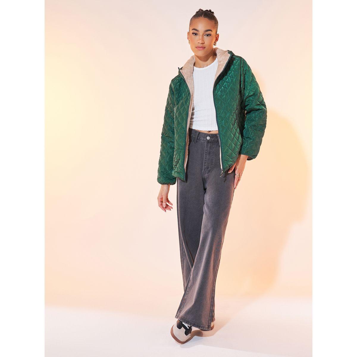 معطف بقصة عادية وفرو صناعي-women-clothing-coatsandjackets-coats-image-2