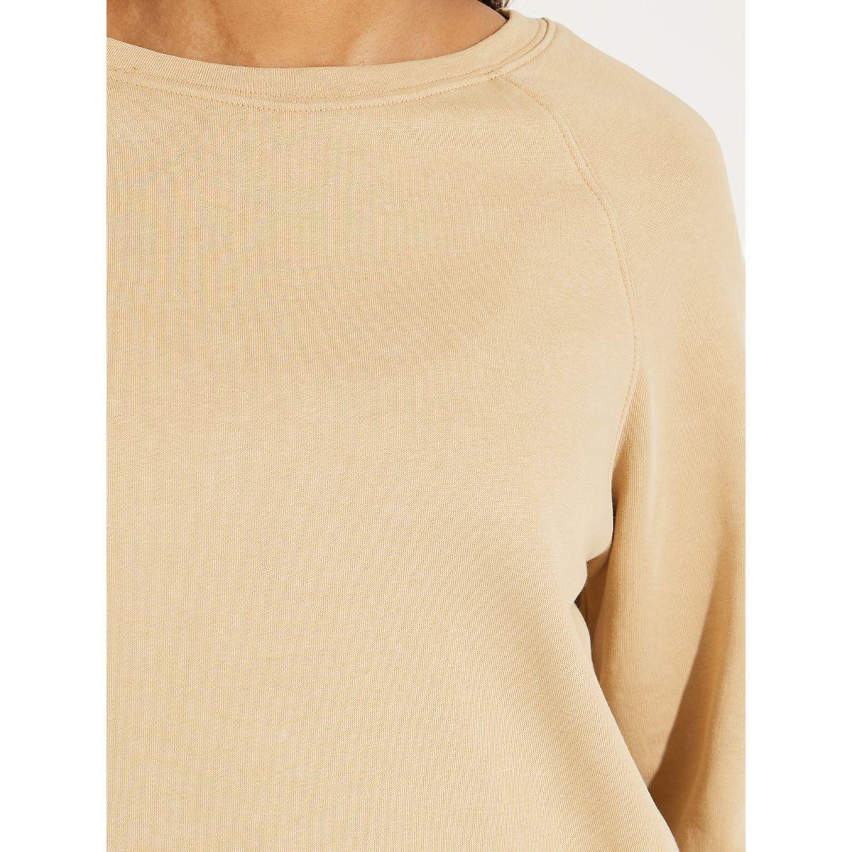 سويت شيرت بقصة عادية وتفاصيل مشطوفة-women-winterwear-hoodiesandsweatshirts-sweatshirts-image-4