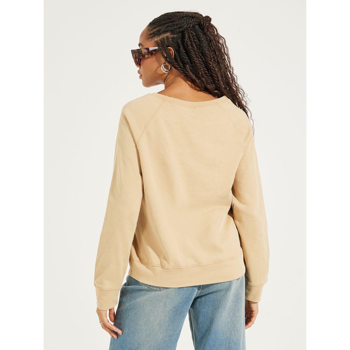 سويت شيرت بقصة عادية وتفاصيل مشطوفة-women-winterwear-hoodiesandsweatshirts-sweatshirts-image-5