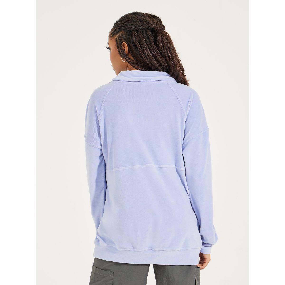 سويت شيرت كوردروي فضفاض بسحَّاب غلق-women-winterwear-hoodiesandsweatshirts-sweatshirts-image-4