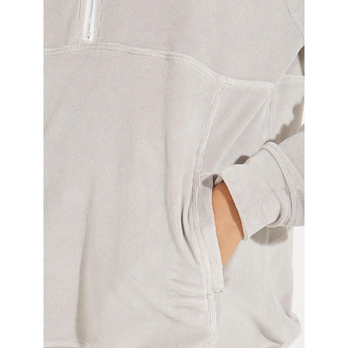 Styli Oversized Corduroy Sweatshirt with Zip Detail-women-winterwear-hoodiesandsweatshirts-sweatshirts-image-3