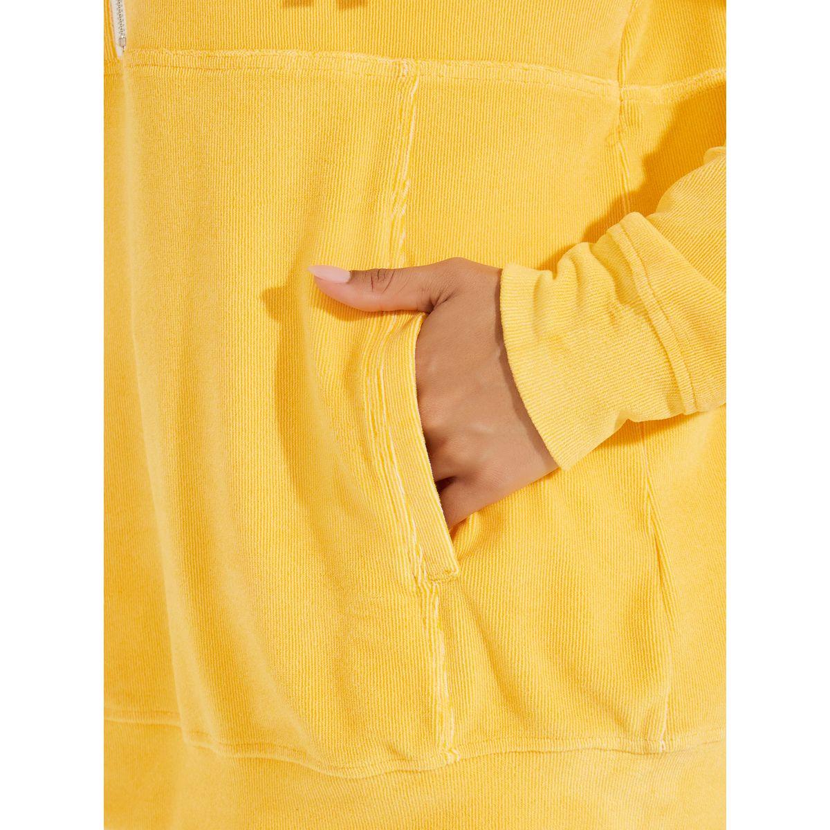 Styli Oversized Corduroy Sweatshirt with Zip Detail-women-winterwear-hoodiesandsweatshirts-sweatshirts-image-3