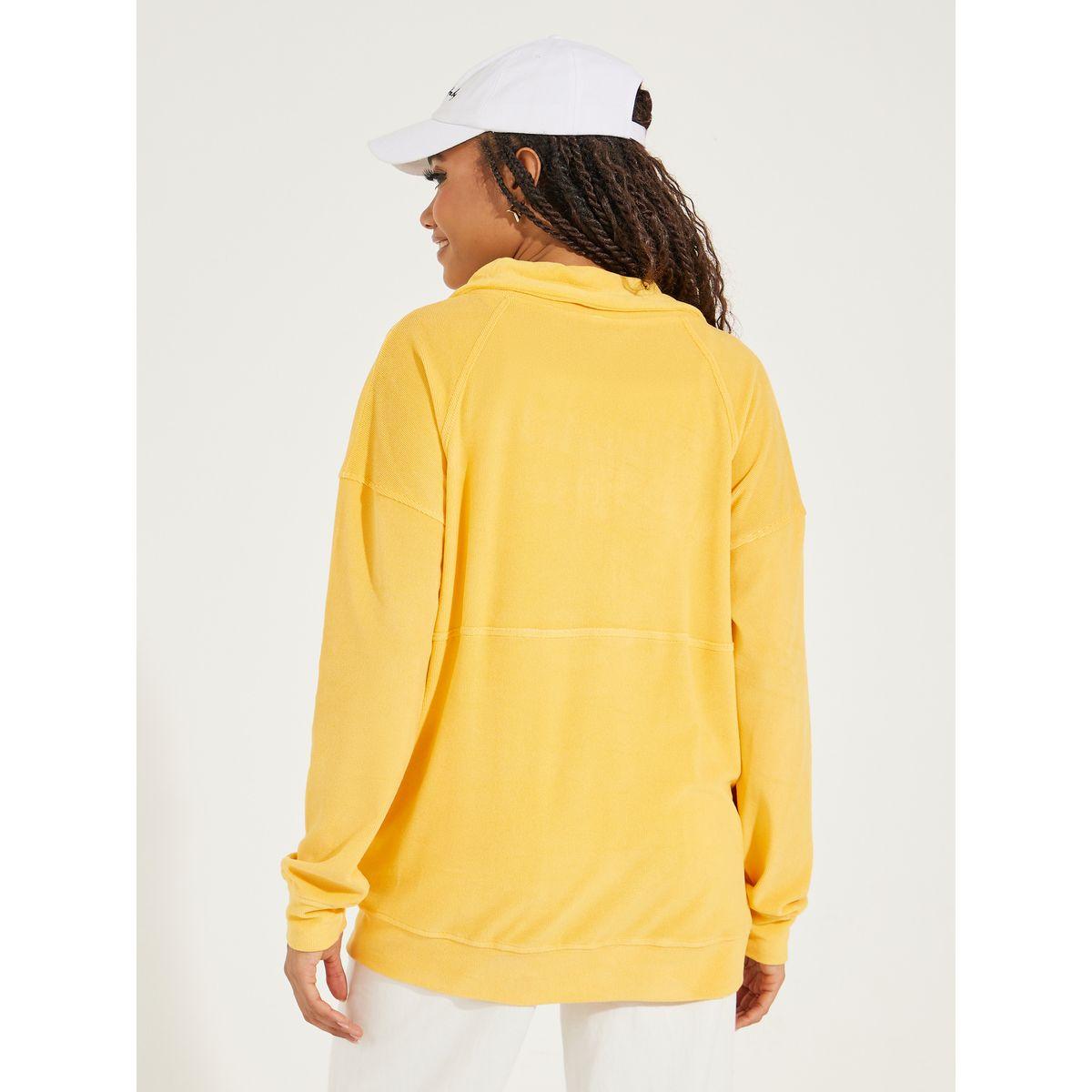 سويت شيرت كوردروي فضفاض بسحَّاب غلق-women-winterwear-hoodiesandsweatshirts-sweatshirts-image-4