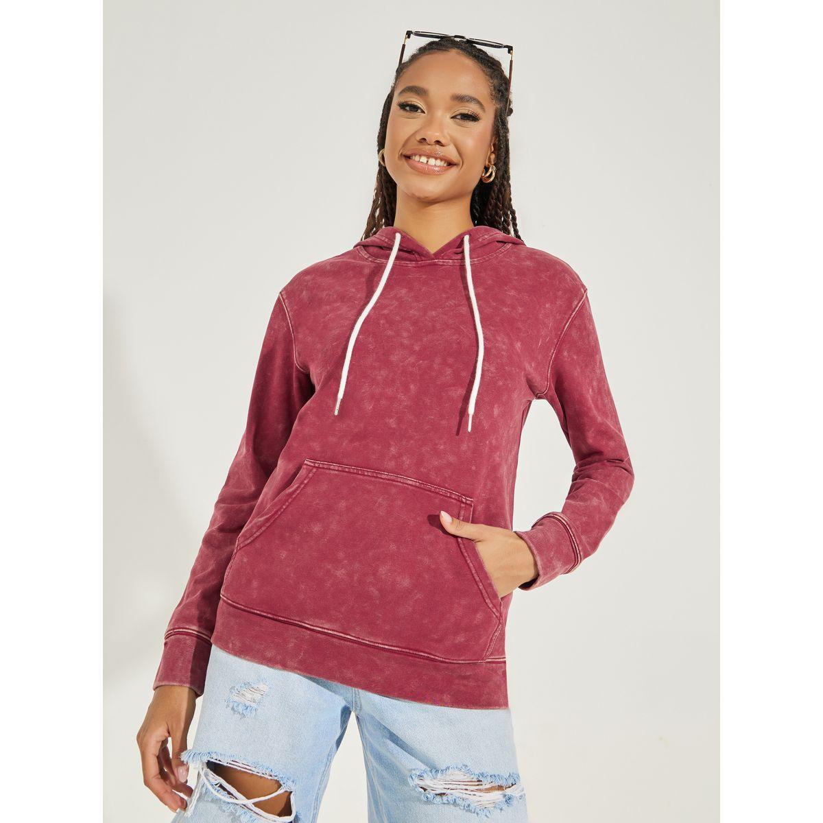 هودي بقصة عادية وجيوب كانجارو-women-clothing-hoodiesandsweatshirts-hoodies-image-1