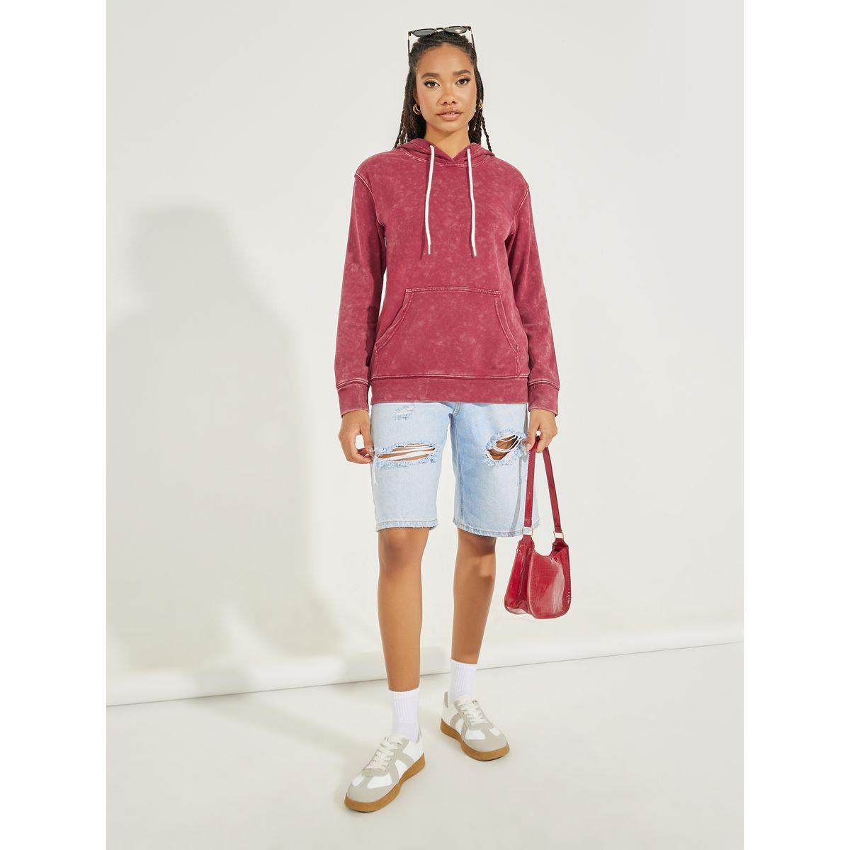 هودي بقصة عادية وجيوب كانجارو-women-clothing-hoodiesandsweatshirts-hoodies-image-2